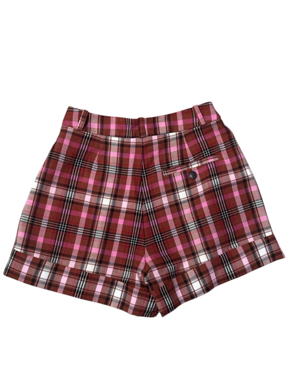Anthropologie MAEVE The Avery Pleated Trouser Shorts Brown Plaid $98 Retail NWT - Picture 12 of 15